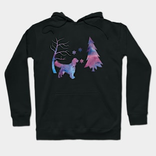 English Springer Spaniel Winter Art Hoodie